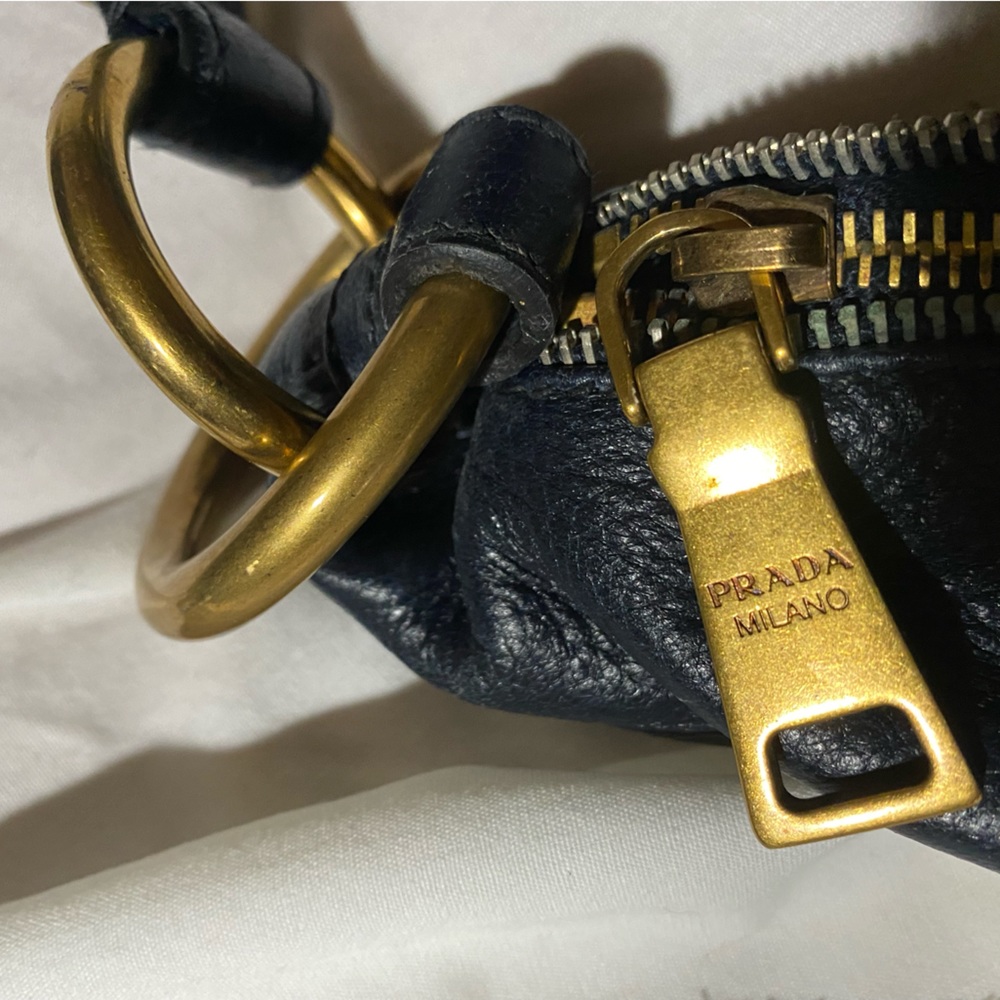 Large Navy Blue PRADA Hobo Bag - Picture 7 of 11